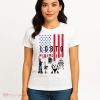 LGBTQ Donald Trump American Flag Women's T-Shirt thumb 4