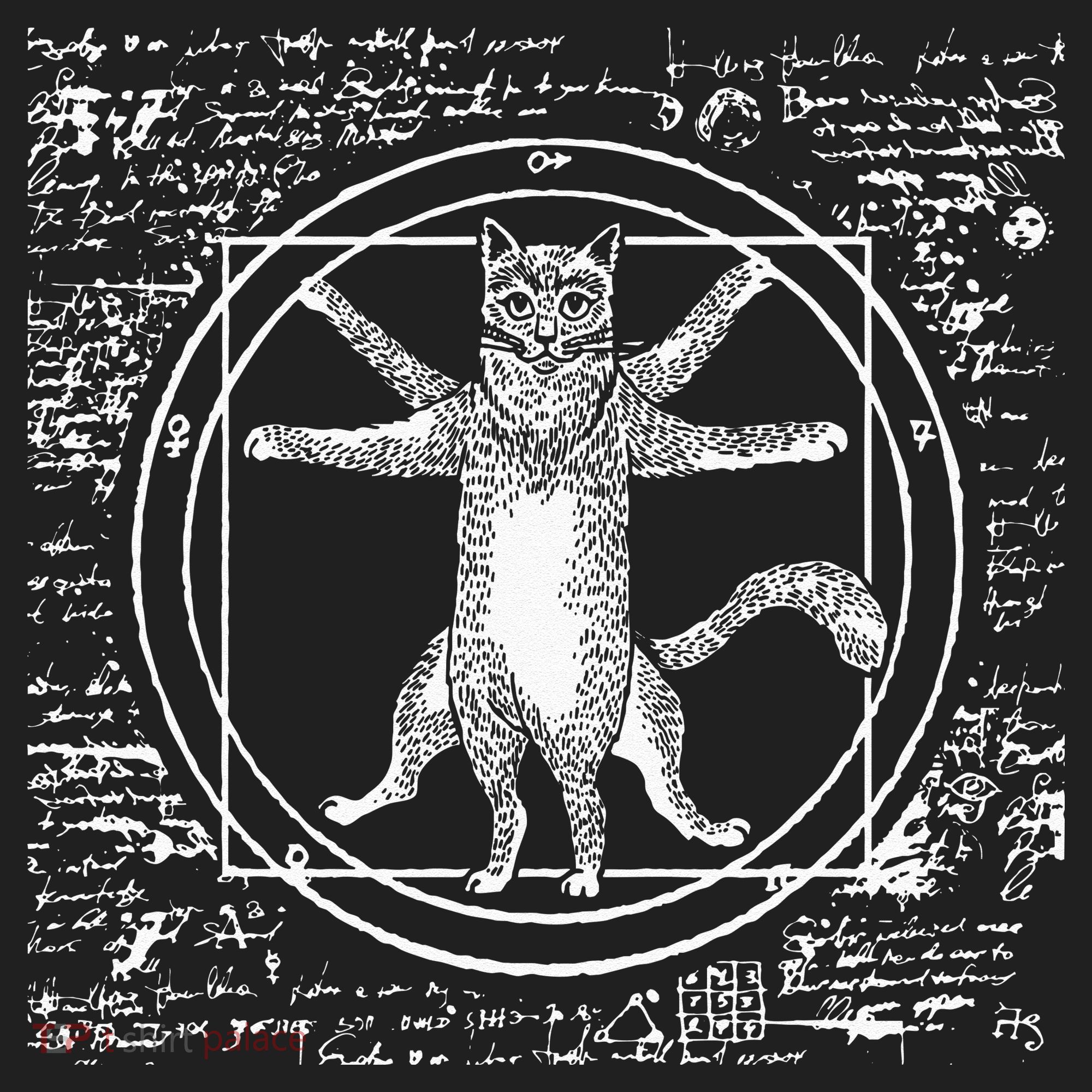 Leonardo Da Vinci Vitruvian Cat Lover Women's Sweatshirt