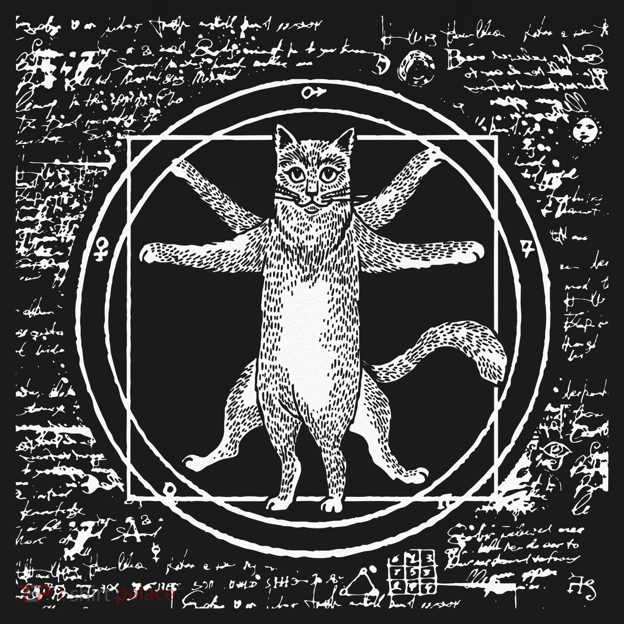 Leonardo Da Vinci Vitruvian Cat Lover Pajama Set
