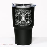 Leonardo Da Vinci Vitruvian Cat Lover Tumbler thumb 0
