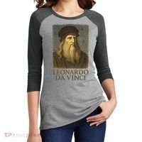 Leonardo Da Vinci Women's Tri-Blend 3/4-Sleeve Raglan Shirt thumb 2