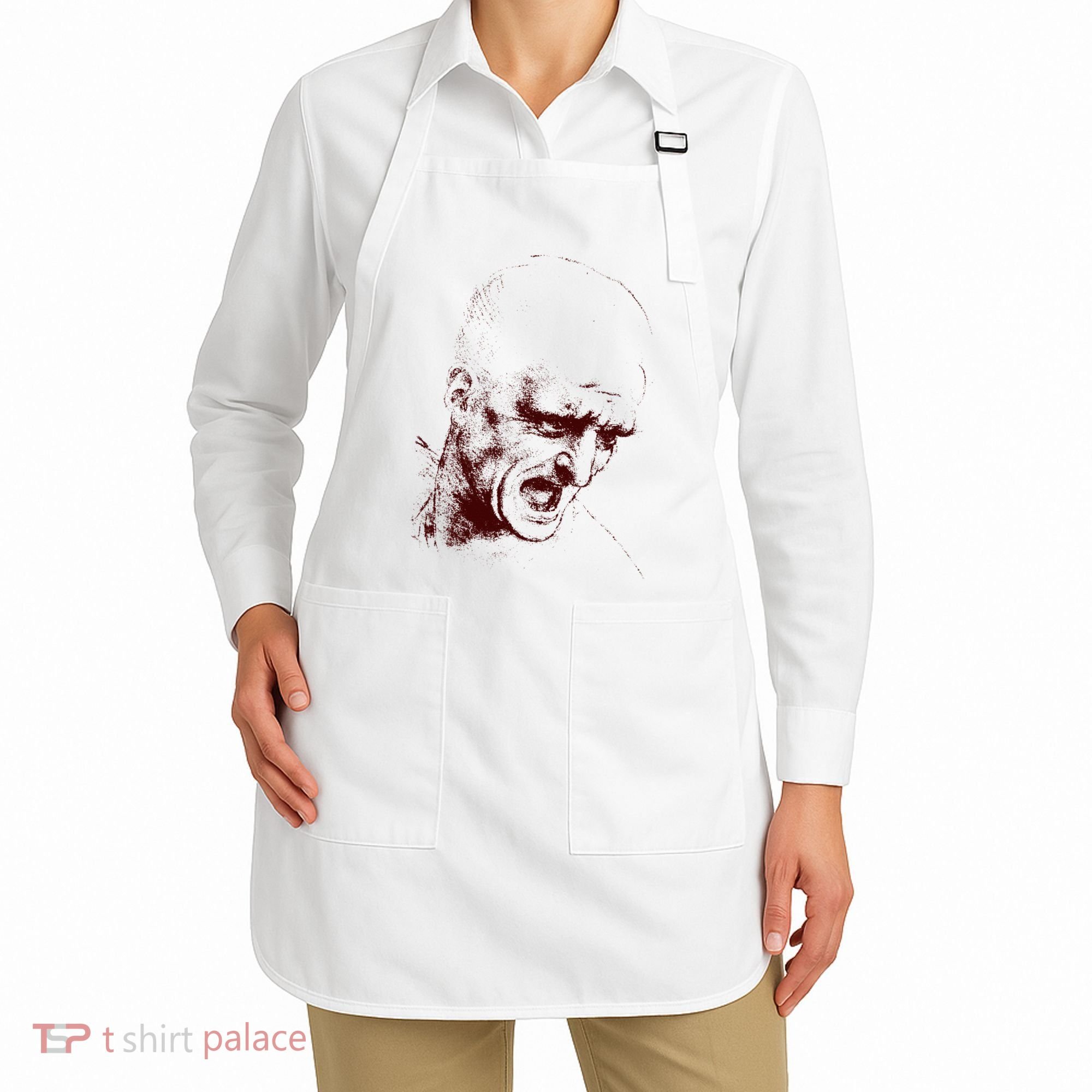 Leonardo Da Vinci Shouting Soldier Apron