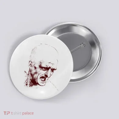 Leonardo Da Vinci Shouting Soldier Button