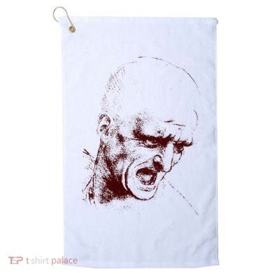 Leonardo Da Vinci Shouting Soldier Golf Towel