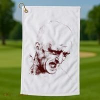 Leonardo Da Vinci Shouting Soldier Golf Towel thumb 1