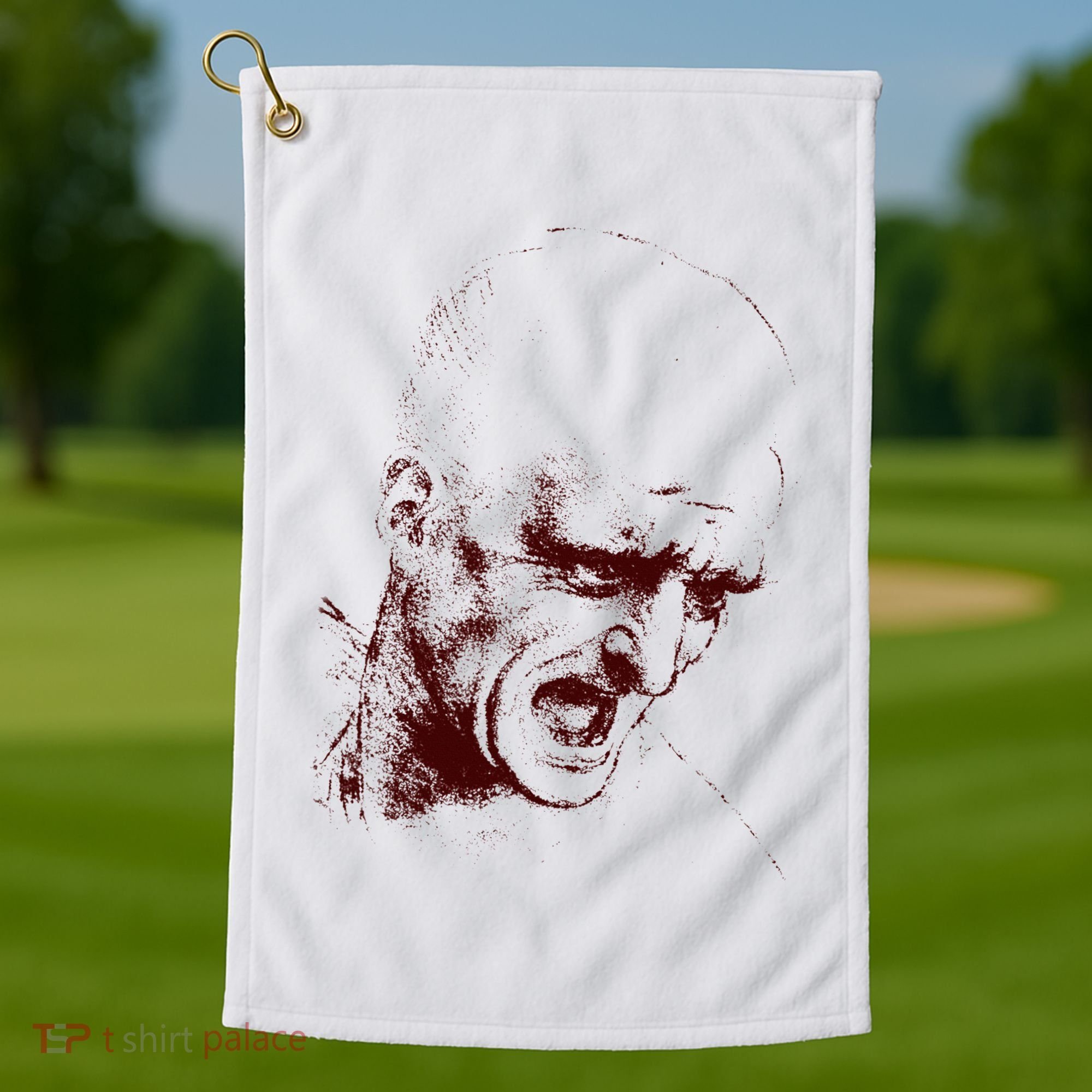 Leonardo Da Vinci Shouting Soldier Golf Towel
