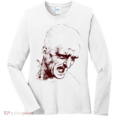 Leonardo Da Vinci Shouting Soldier Women's Long Sleeve Shirt