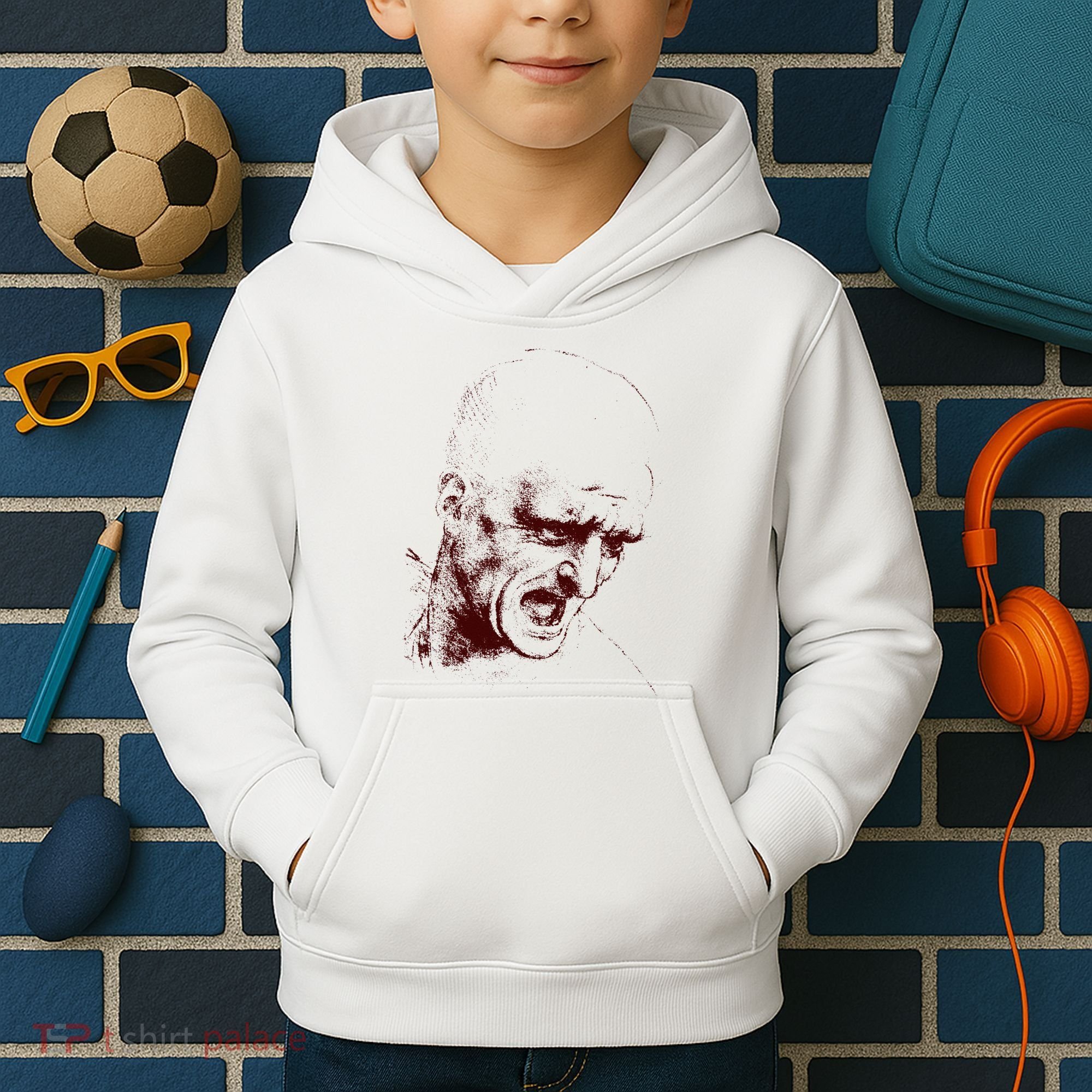 Leonardo Da Vinci Shouting Soldier Kids Hoodie