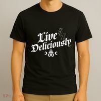 Live Deliciously Witchcraft Occult T-Shirt thumb 3