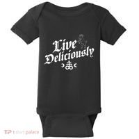 Live Deliciously Witchcraft Occult Baby Bodysuit thumb 0