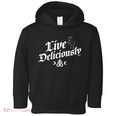 Live Deliciously Witchcraft Occult Toddler Hoodie