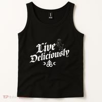 Live Deliciously Witchcraft Occult Tank Top thumb 2