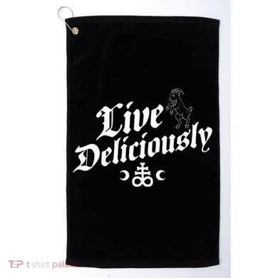 Live Deliciously Witchcraft Occult Golf Towel