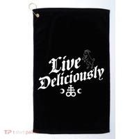 Live Deliciously Witchcraft Occult Golf Towel thumb 0
