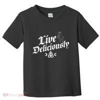Live Deliciously Witchcraft Occult Toddler T-Shirt thumb 0