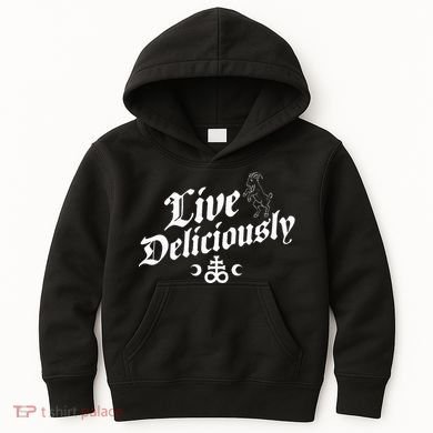 Live Deliciously Witchcraft Occult Kids Hoodie