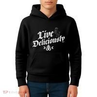 Live Deliciously Witchcraft Occult Kids Hoodie thumb 4
