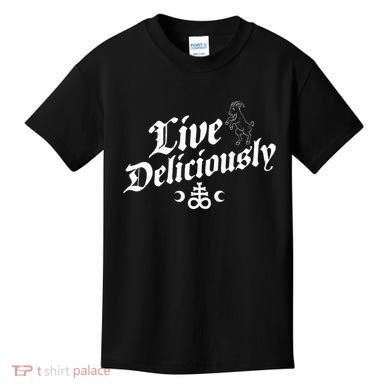 Live Deliciously Witchcraft Occult Kids T-Shirt