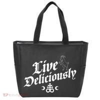Live Deliciously Witchcraft Occult Tote Bag thumb 0