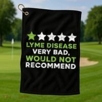 Lyme Disease Warrior Lyme Disease Awareness Month Cute Gift Golf Towel thumb 1