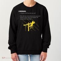 Lineman Definition with Pole Climber for Line Sarcastic Women's Sweatshirt thumb 0