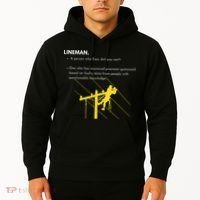 Lineman Definition with Pole Climber for Line Sarcastic Hoodie thumb 2