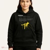 Lineman Definition with Pole Climber for Line Sarcastic Hoodie thumb 5