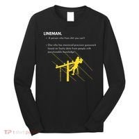 Lineman Definition with Pole Climber for Line Sarcastic Long Sleeve Shirt thumb 0