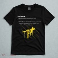 Lineman Definition with Pole Climber for Line Sarcastic T-Shirt thumb 5