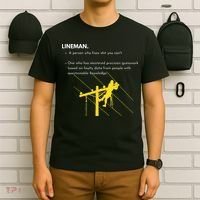 Lineman Definition with Pole Climber for Line Sarcastic T-Shirt thumb 6