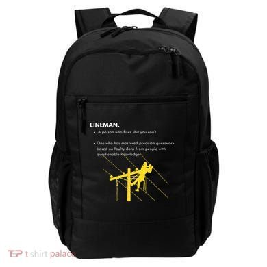 Lineman Definition with Pole Climber for Line Sarcastic Backpack