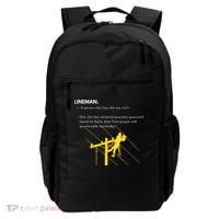 Lineman Definition with Pole Climber for Line Sarcastic Backpack thumb 0