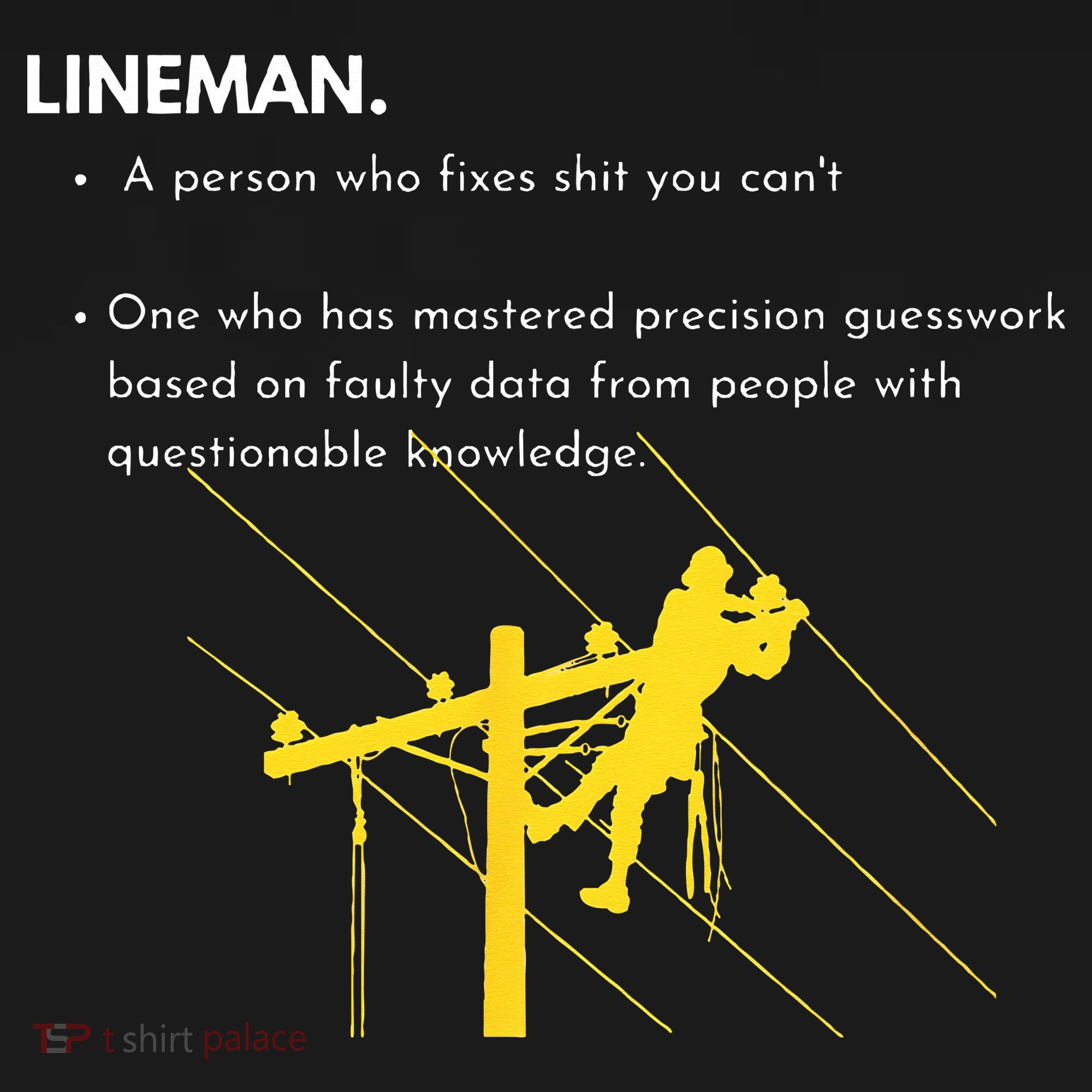 Lineman Definition with Pole Climber for Line Sarcastic Backpack