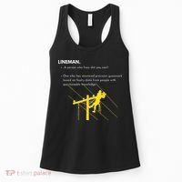 Lineman Definition with Pole Climber for Line Sarcastic Women's Tank Top thumb 0