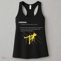 Lineman Definition with Pole Climber for Line Sarcastic Women's Tank Top thumb 3