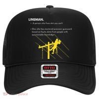 Lineman Definition with Pole Climber for Line Sarcastic Hat thumb 0