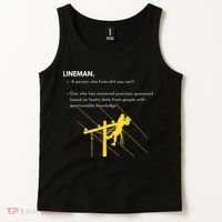 Lineman Definition with Pole Climber for Line Sarcastic Tank Top thumb 2