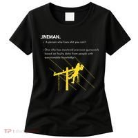 Lineman Definition with Pole Climber for Line Sarcastic Women's T-Shirt thumb 0