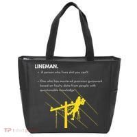 Lineman Definition with Pole Climber for Line Sarcastic Tote Bag thumb 0