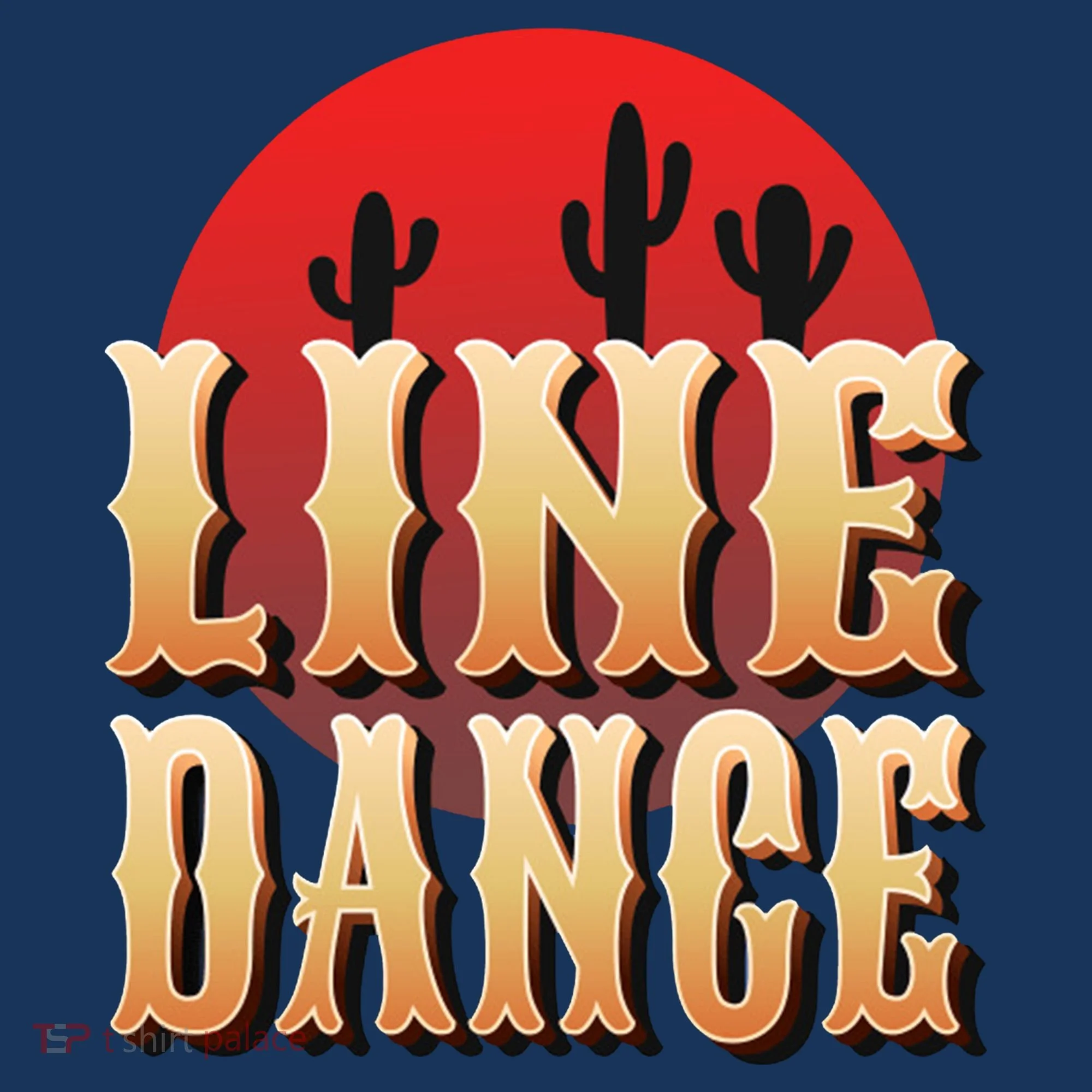 Line Dance Western Country Button