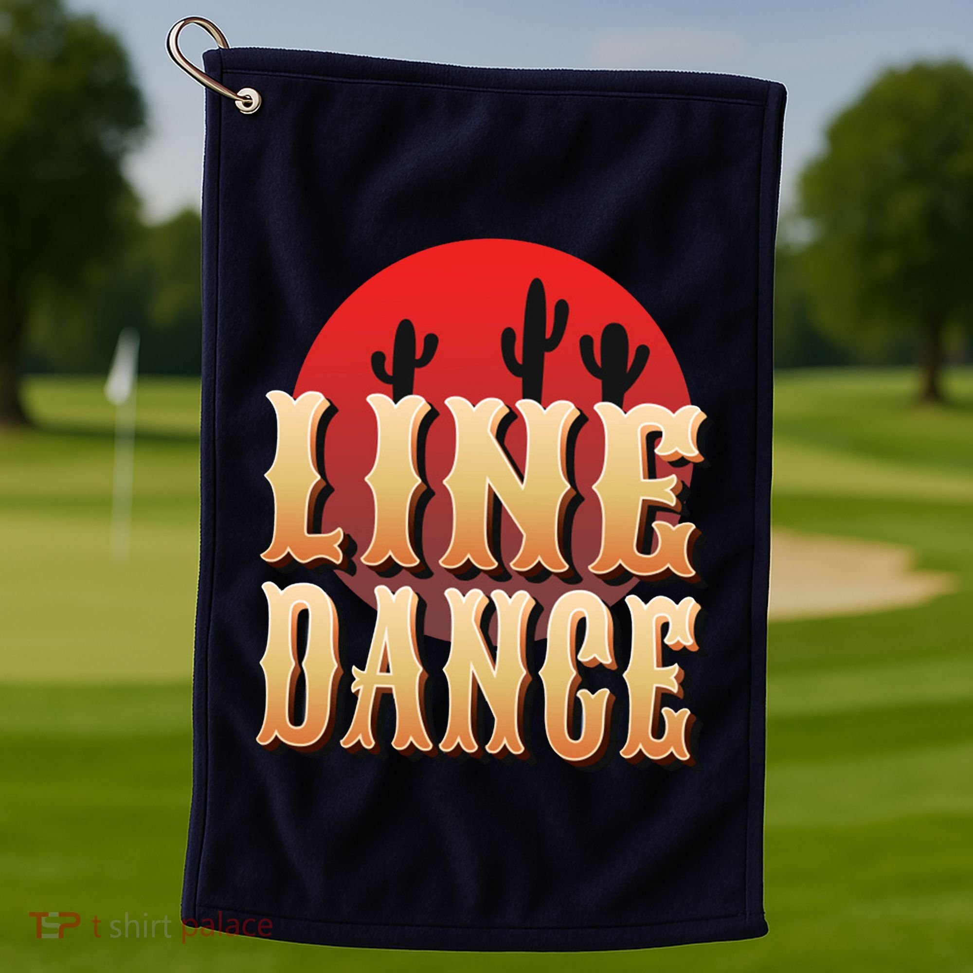 Line Dance Western Country Golf Towel