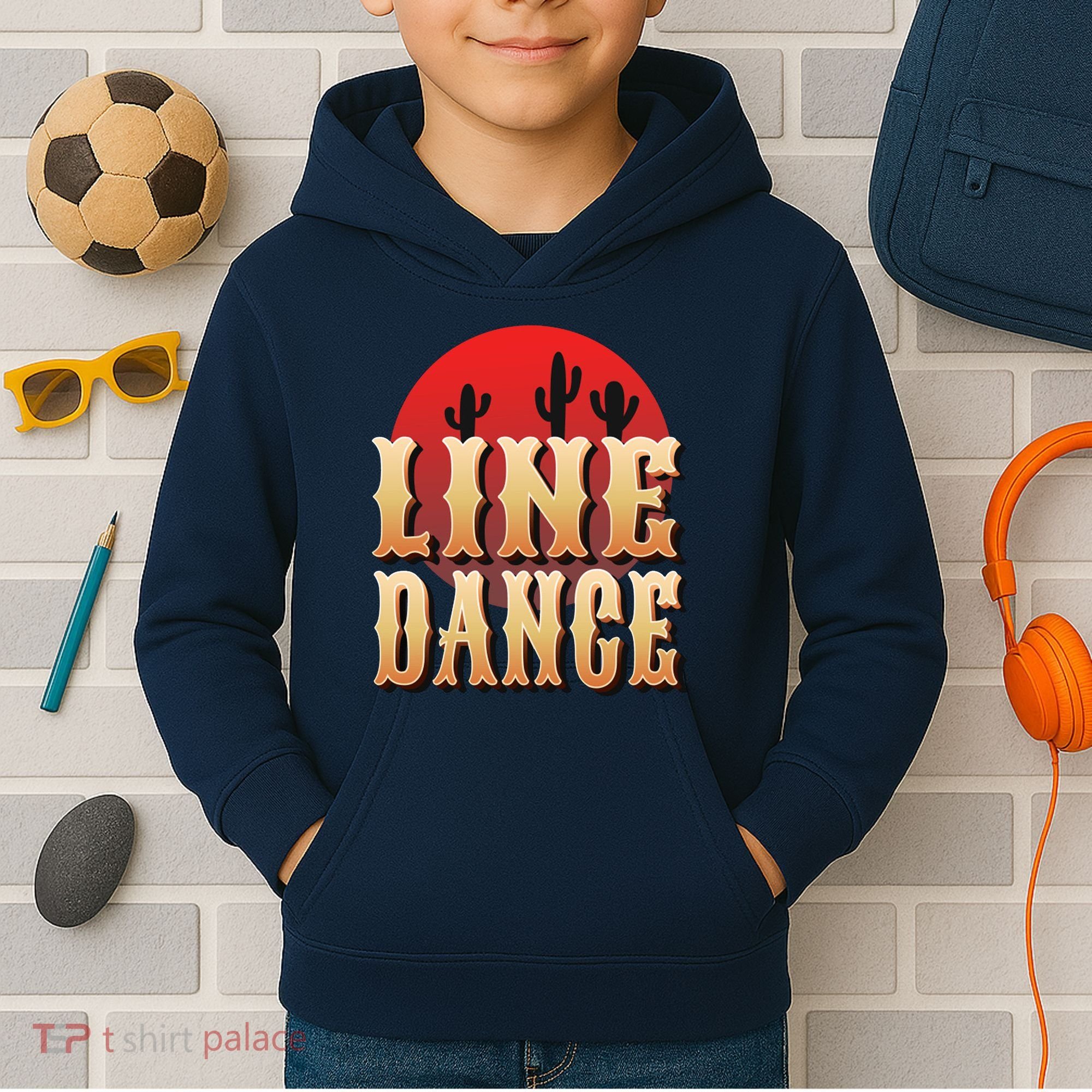Line Dance Western Country Kids Hoodie
