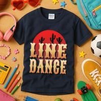 Line Dance Western Country Kids T-Shirt thumb 3