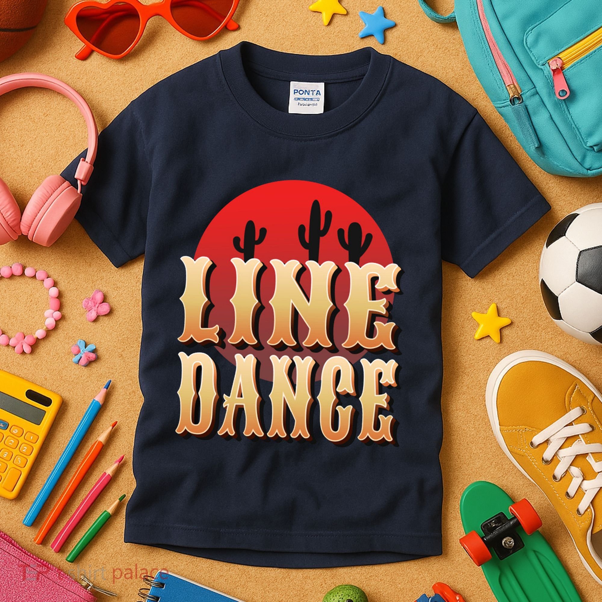 Line Dance Western Country Kids T-Shirt