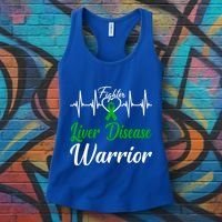 Liver Disease Warrior Heartbeat Fight Green Ribbon Love Gift Women's Tank Top thumb 3