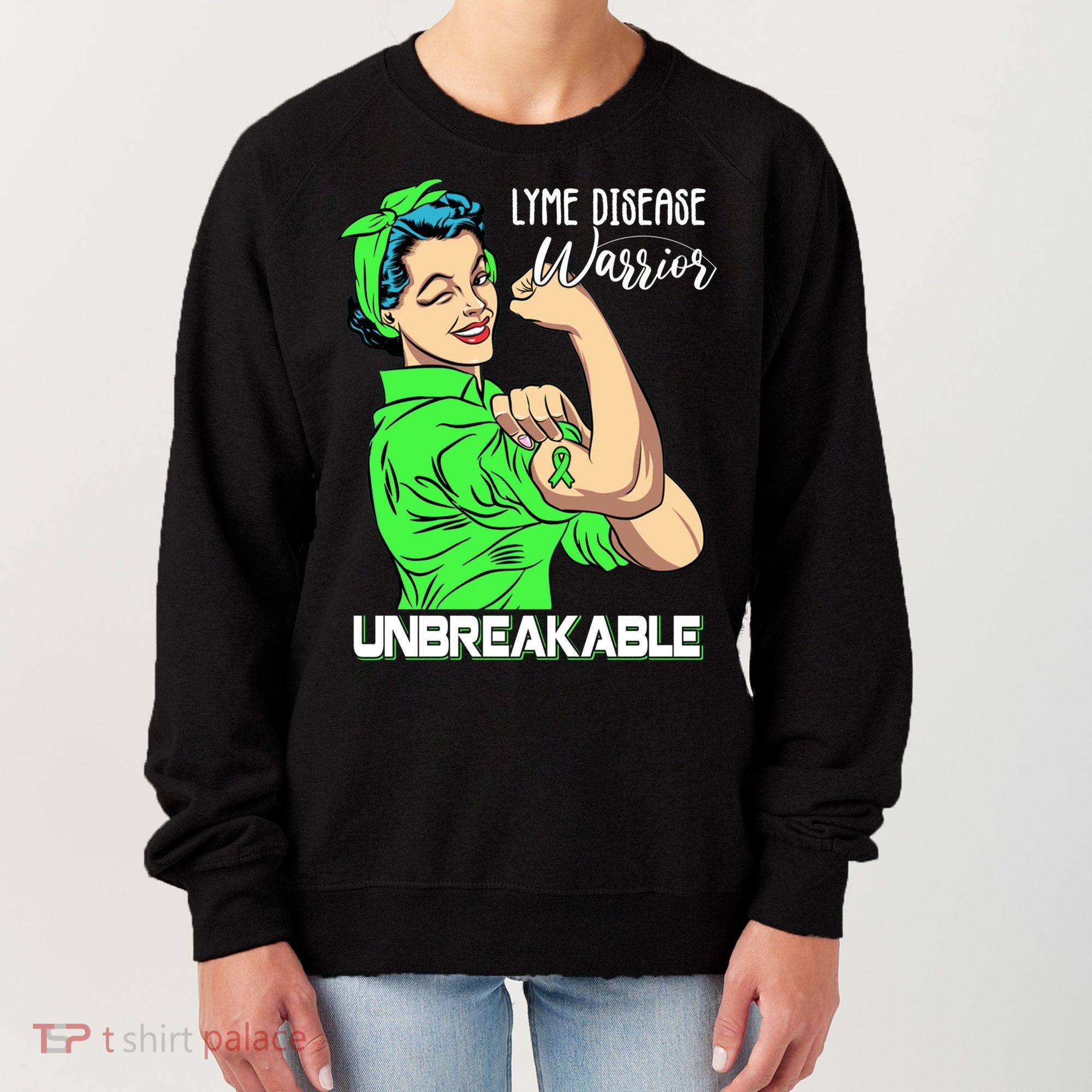 Lyme Disease Warrior Unbreakable Gift Awareness Gift Women's Sweatshirt