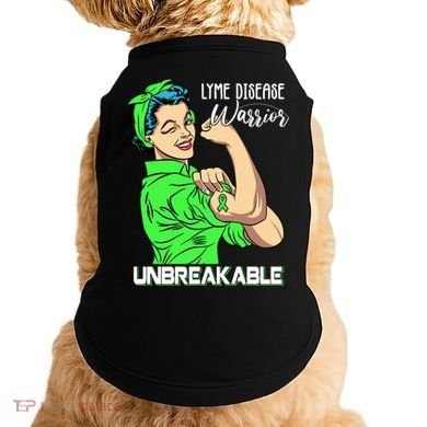 Lyme Disease Warrior Unbreakable Gift Awareness Gift Doggie Tank