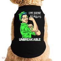 Lyme Disease Warrior Unbreakable Gift Awareness Gift Doggie Tank thumb 0