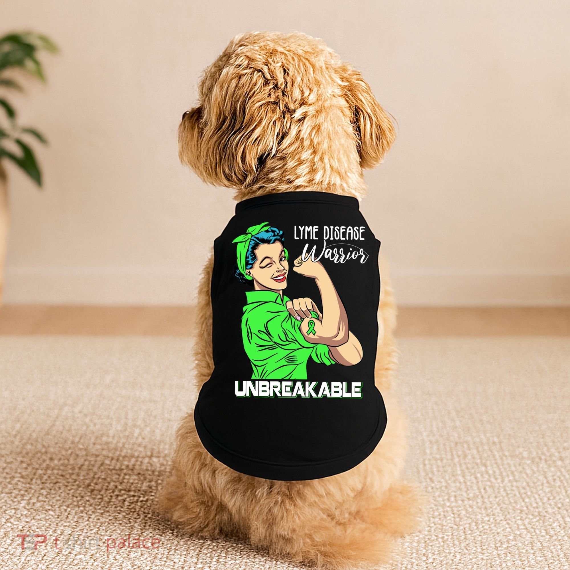 Lyme Disease Warrior Unbreakable Gift Awareness Gift Doggie Tank