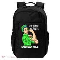 Lyme Disease Warrior Unbreakable Gift Awareness Gift Backpack thumb 0